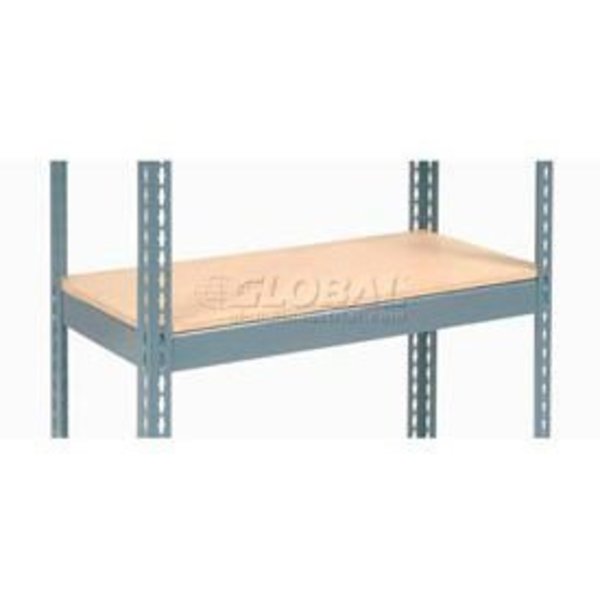 Global Equipment Additional Shelf Level Boltless Wood Deck 48"W x 18"D - Gray 717567